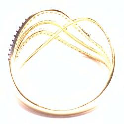 Anel em ouro amarelo 18k com 72 zirconias - 2ANZ0004